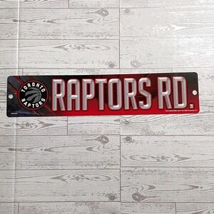 Toronto Raptors NBA Street Sign Rico Industries Red Black Plastic Decor NEW